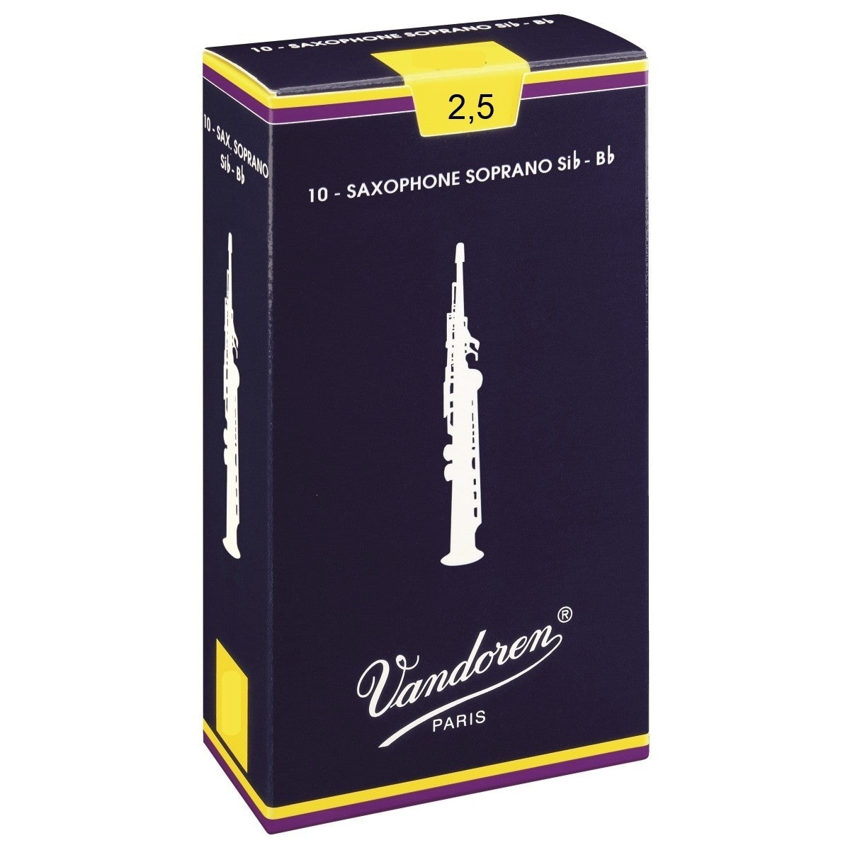 VANDOREN SR2025 Confezione 10pz si Ance per Sax Soprano in Sib 2,5 Traditional
