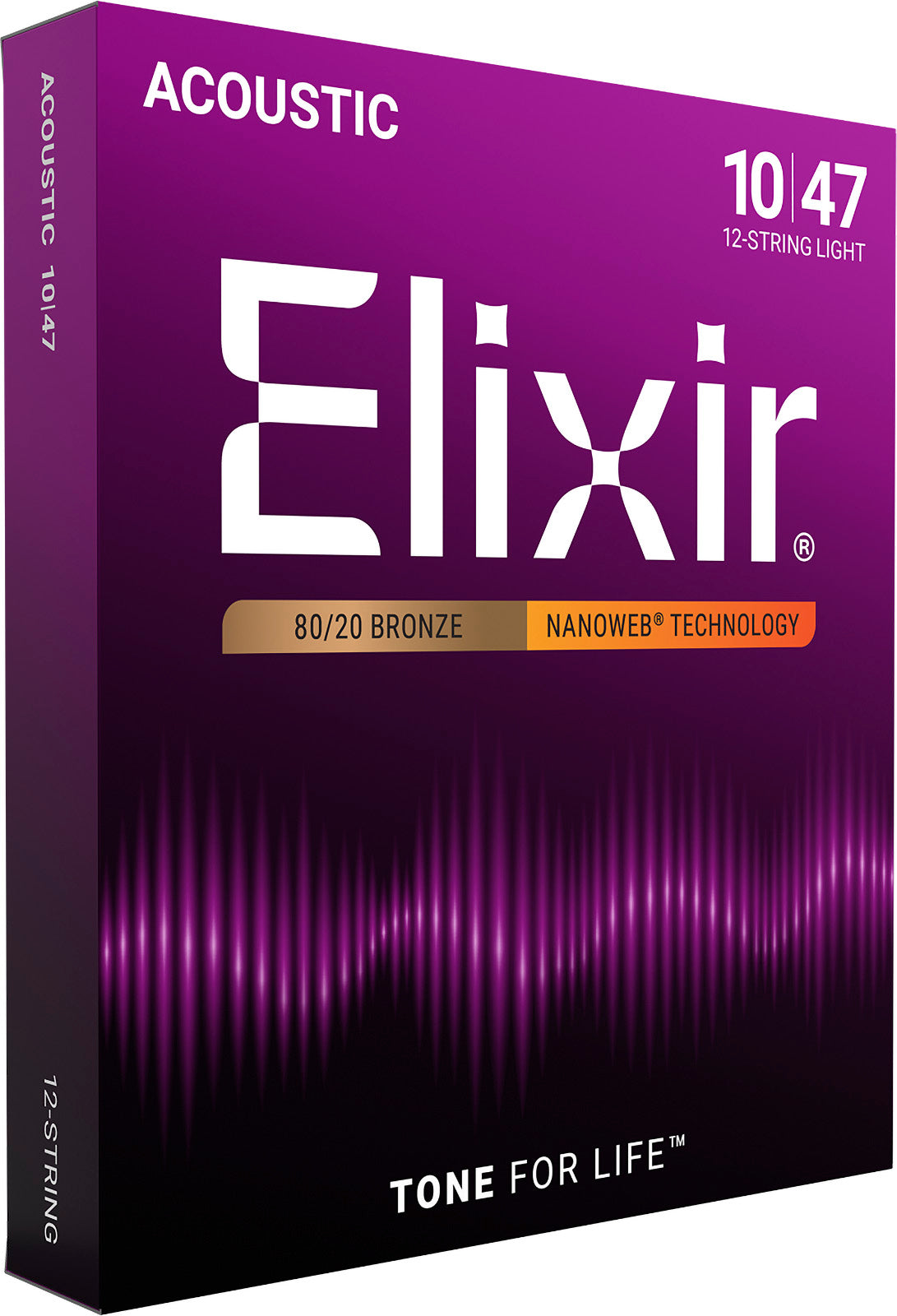 ELIXIR, MUTA PER CHITARRA ACUSTICA 12 corde 10 -47 Bronze - 11152