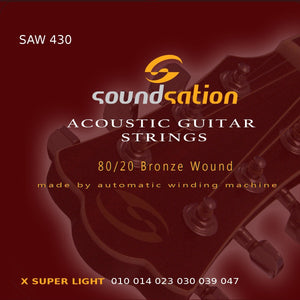 SOUNDSATION SAW 430 Muta corde per chitarra acustica - X Super Light 10/47