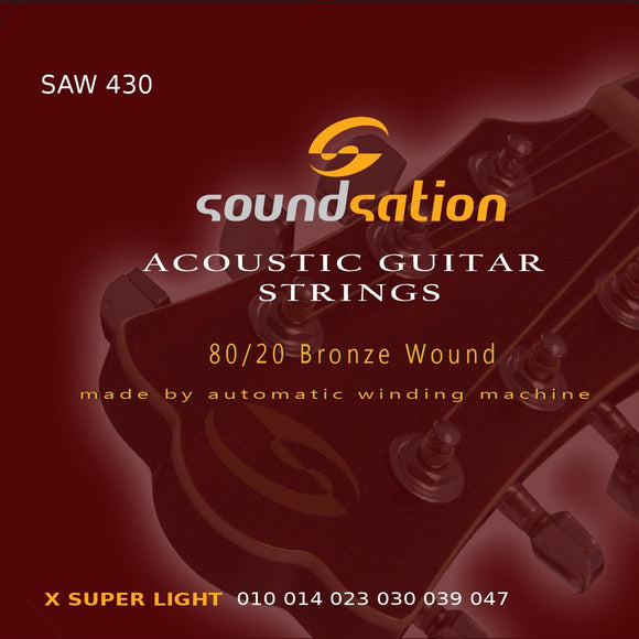 SOUNDSATION SAW 430 Muta corde per chitarra acustica - X Super Light 10/47