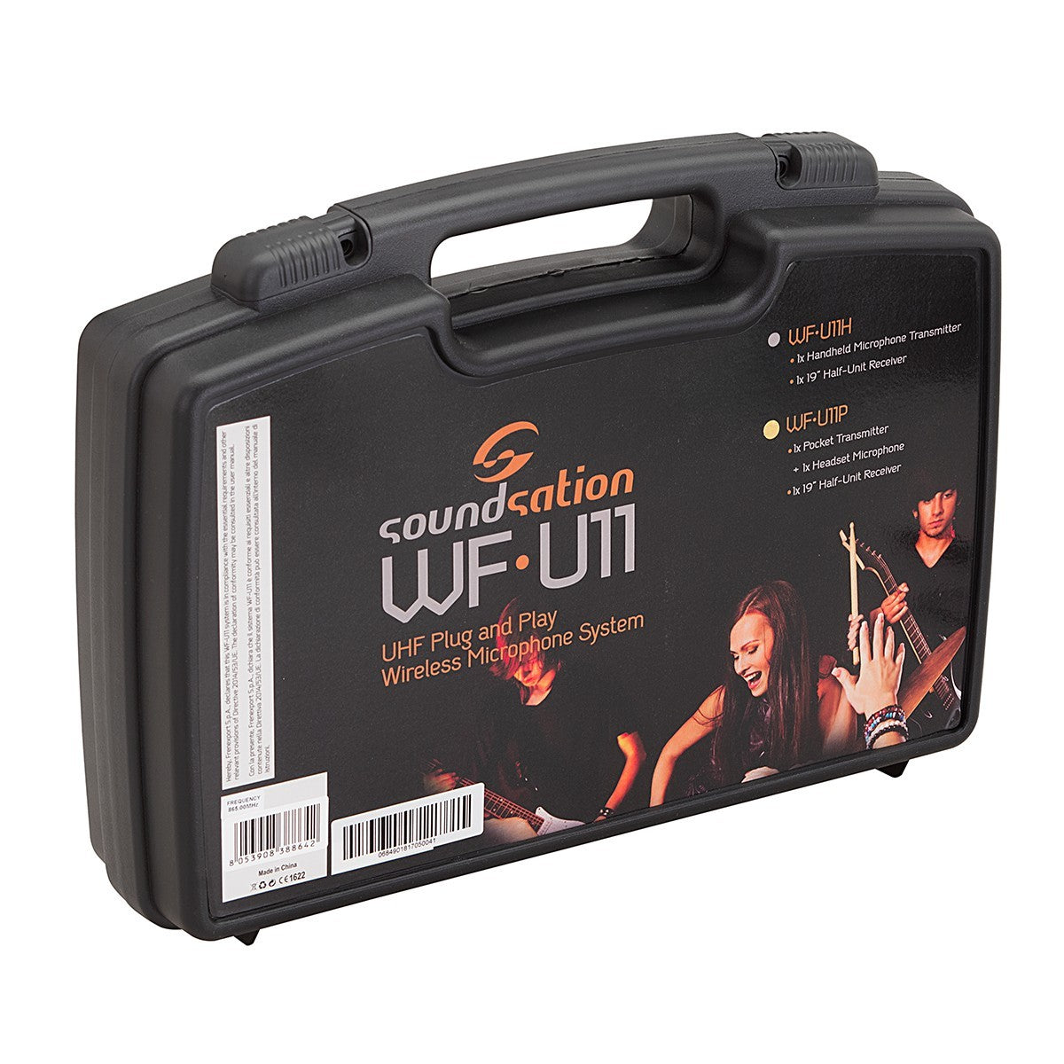 SOUNDSATION WF-U11PB  RADIOMICROFONO UHF PLUG&PLAY CON TRASMETTITORE TASCABILE E ARCHETTO (FREQ. 863.55 MHZ)