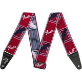 Tracolla Fender Weighless ™ 2 ", Red / White / Blu