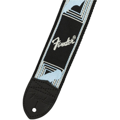 FENDER 0990681502 Tracolla Fender® 2" Monogrammed Black/Light Grey/Blue