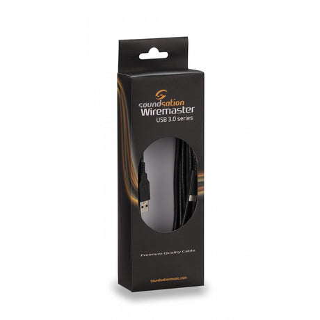 SOUNDSATION WM-USB310-10 CAVO WIREMASTER USB 3.0 (CONNETTORE MASCHIO TIPO-A 3.0 A MASCHIO TIPO-B 3.0) NERO – LUNGH. 1M