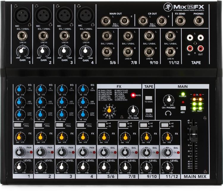 MACKIE Mix12FX - MIXER COMPATTO 12 INPUT CON EFFETTI