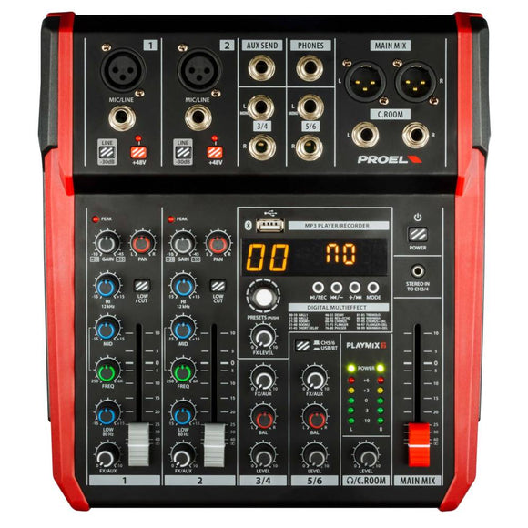 Proel Mixer Compatto 6 canali PLAYMIX6