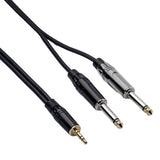 Bespeco RKYMSJ300 jack stereo Ø 3,5 mm – 2 x jack Ø 6,3 mm lunghezza 3 metri