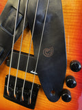 Etabeta - Tracolla in vera pelle - UNDER PRESSURE - Guitar Strap | Nero