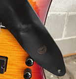 Etabeta - Tracolla in vera pelle - UNDER PRESSURE - Guitar Strap | Nero