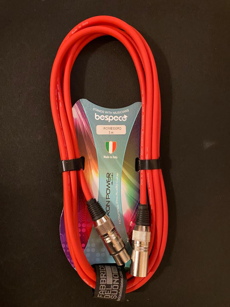 Cavo Bespeco IROMB300RD -  Cavi per microfoni - cannon maschio - cannon femmina