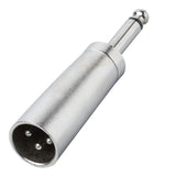 Bespeco  AD50 Adattatore da cannon maschio a spina jack mono diametro 6,3 mm, non bilanciato