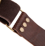 Magrabò tracolla per chitarra e basso Stripe SC Cotton Washed Blu 5 cm terminali Twinkle Blu, fibbia Recta Argento