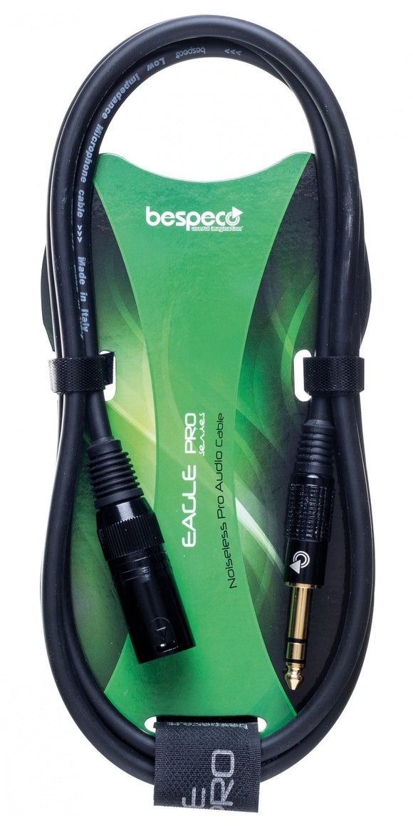 Bespeco EASX300-  Cavi per speaker attivo - cannon maschio - jack Ø 6,3 mm TRS