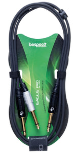 Bespeco EAYS2J300 Cavo interlink – jack stereo Ø 6,3 mm – 2 x jack Ø 6,3 mm