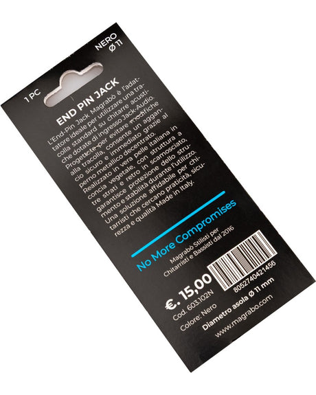 Magrabò End Pin Nero ø 11mm - Terminale per chitarra acustica