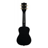 KALA Uk-Spacedout Ukulele Soprano Nero con Grafiche Satinato con Borsa