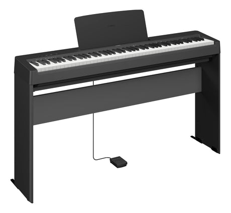 Pianoforte digitale Yamaha p145BT piu supporto L100B con panchetta regolabile