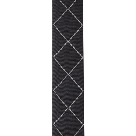 D'addario Auto Lock Guitar Strap, Black Padded Diamonds 50BAL02