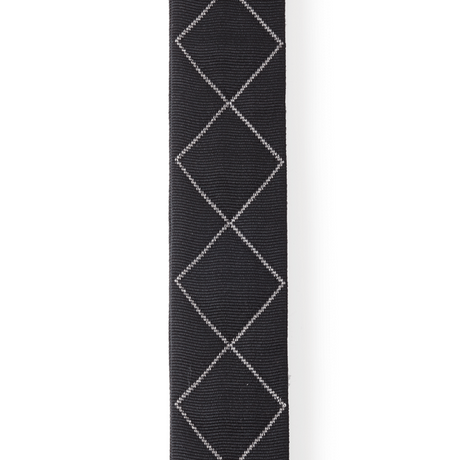 D'addario Auto Lock Guitar Strap, Black Padded Diamonds 50BAL02
