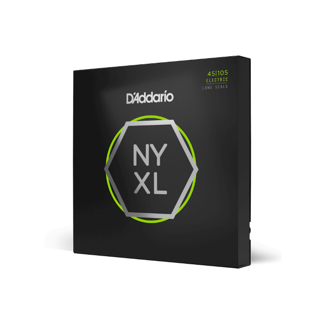D'ADDARIO NYXL45105, Set Long Scale, Light Top / Med Bottom, 45-105
