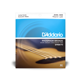 D'addario EPBB170 Phosphor Bronze Acoustic Bass, Long Scale, 45-100