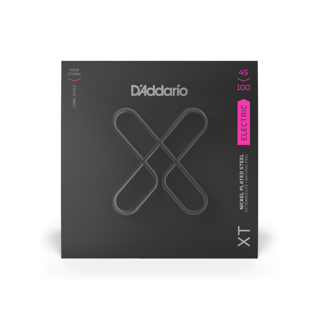 D'ADDARIO Corde rivestite XT Nickel per basso a scala lunga, scalatura Regular Light 45-100