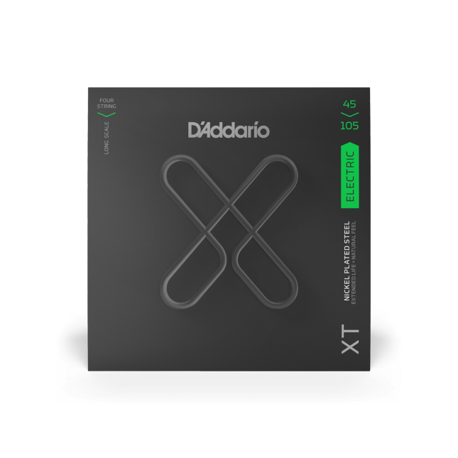 D'ADDARIO XTB45105 XT Bass Nickel Plated Steel, Light Top/Medium Bottom, Long Scale, 45-105