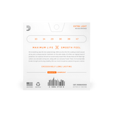 D'addario XSABR1047  Corde rivestite XS 80/20 Bronze per chitarra acustica, scalatura Extra Light 10-47