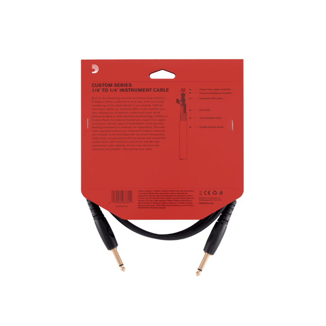D'ADDARIO PW-G-10 Custom Instrument Cable