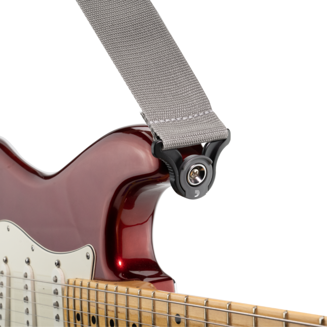 D'addario Tracolla Polypro per chitarra con sistema Auto Lock, argento PWSAL405