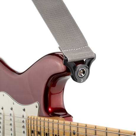 D'addario Tracolla Polypro per chitarra con sistema Auto Lock, argento PWSAL405
