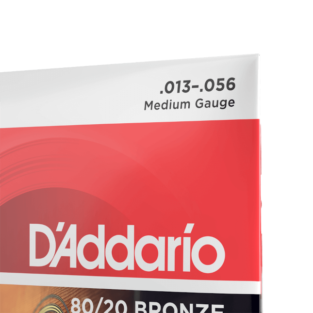 EJ12 80/20 Bronze Acoustic Guitar Strings, Medium, 13-56