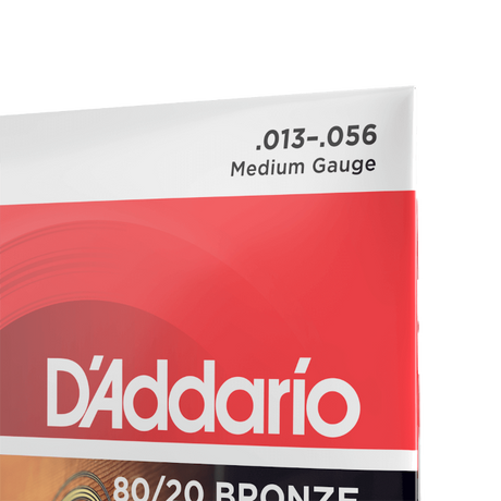 EJ12 80/20 Bronze Acoustic Guitar Strings, Medium, 13-56