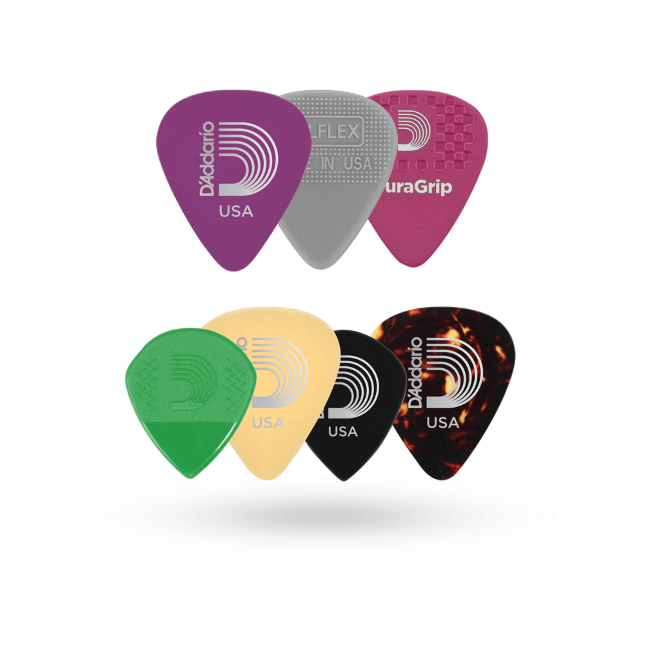 1XVP4-5  D'Addario Accessories Assorted Guitar Plettri, 5 pack, Medium