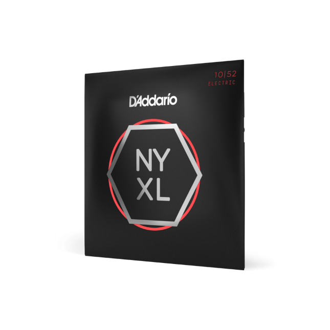 NYXL1052  D'Addario - Corde in nickel per chitarra elettrica, scalatura leggera per i cantini / pesante per i bassi, 10-52