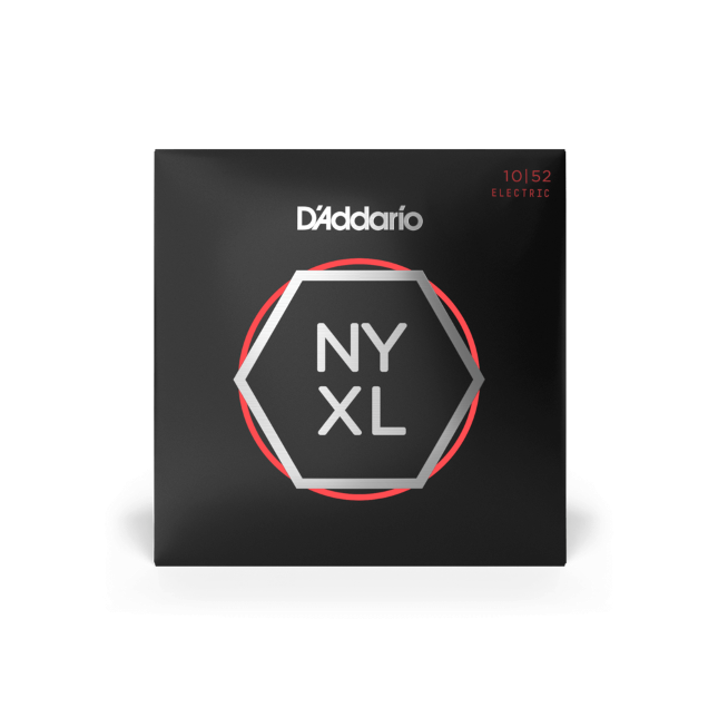 NYXL1052  D'Addario - Corde in nickel per chitarra elettrica, scalatura leggera per i cantini / pesante per i bassi, 10-52