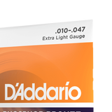 D'addario EJ15-3D  Corde EXP15 per chitarra acustica, in bronzo fosforoso, Extra Light, 10-47, 3 sets