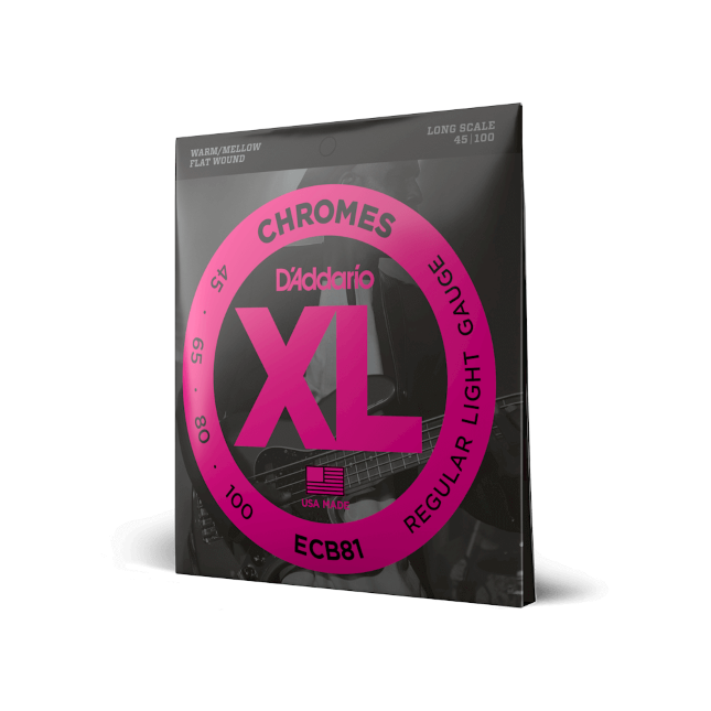 D'addario ECB81 Chromes Bass, Light, 45-100, Long Scale