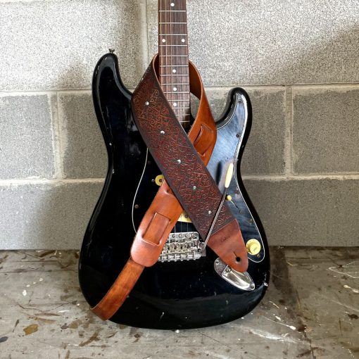 Tracolla per chitarra e basso Etabeta OLD DESIGN Guitar Strap | Marrone Tamponato