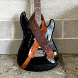 Tracolla per chitarra e basso Etabeta OLD DESIGN Guitar Strap | Marrone Tamponato