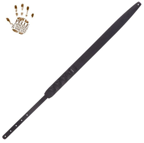 Magrabò 105.071M - Tracolla per chitarra e basso in pelle Holes HC Core Nero 6 cm