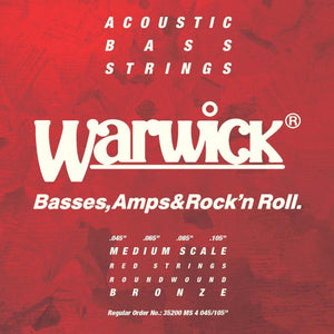 Warwick - Red Label, Basso Acustico 4 corde 045-105 Bronze