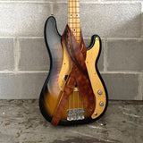 Etabeta - Tracolla in vera pelle - SENSUAL - Guitar Strap - Marrone Tamponato