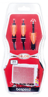 Bespeco - SLYSRM180 -Cavi interlink - jack stereo Ø 6,3 mm - 2 x RCA