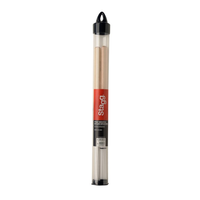 Stagg - Spazzole in nylon impugnatura in legno SBRU10-WN