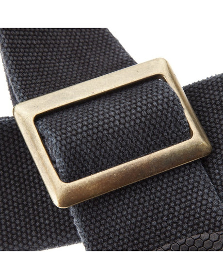 Tracolla Magrabò Stripe SC Cotton Washed Nero 5 cm terminali Twinkle Nero, fibbia Recta Ottone