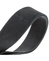 Stripe SC Entry Olded Nero 5 cm terminali Embossed Cocco Pros Marrone fibbia Argento Antico