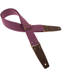 Tracolla Magrabò Stripe SC Entry Prugna 5 cm terminali Marrone Scuro fibbia Ottone