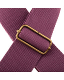 Tracolla Magrabò Stripe SC Entry Prugna 5 cm terminali Marrone Scuro fibbia Ottone