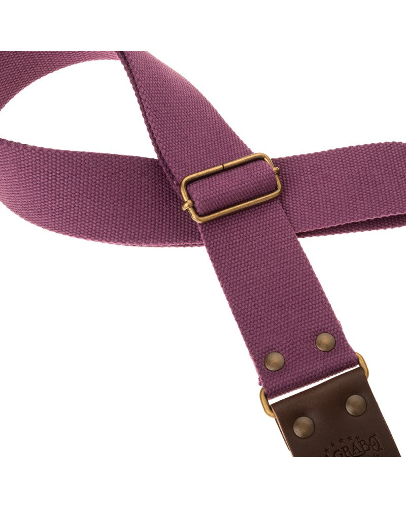 Tracolla Magrabò Stripe SC Entry Prugna 5 cm terminali Marrone Scuro fibbia Ottone